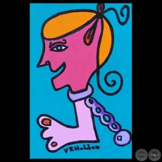 Yo, en cuarentena - Pintura de Virginia Rojas Holden - Año 2020